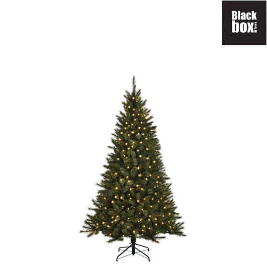 black box kunstkerstboom Toronto met ledverlichting h155 x d102cm