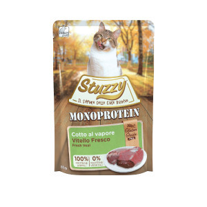 Stuzzy Cat Grain Free Monoprotein kalf nat kattenvoer 85 gram 2 dozen (40 x 85 g)