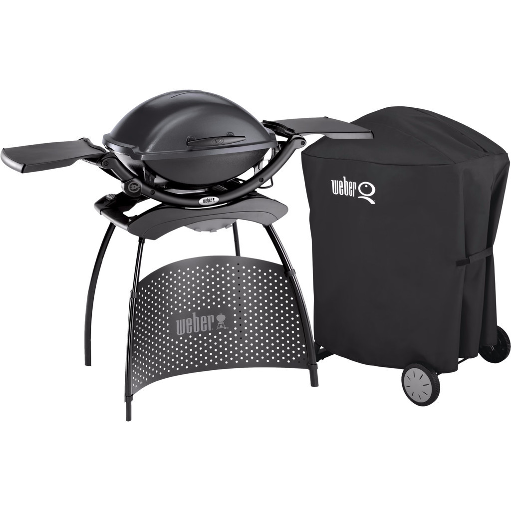 Weber Q2400 met Onderstel + Hoes