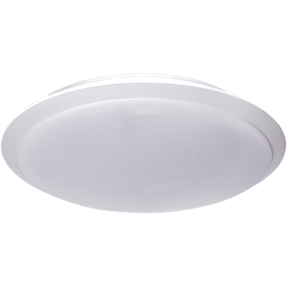 LED Plafondlamp - Aigi Ashly - Opbouw Rond 24W - Warm Wit 3000K - Mat Wit - Aluminium