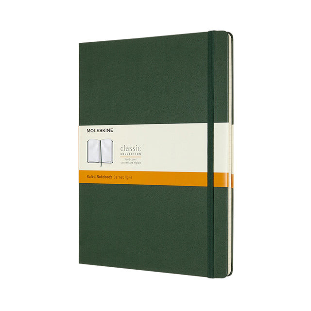 Notitieboek moleskine xl 190x250mm lijn hc green