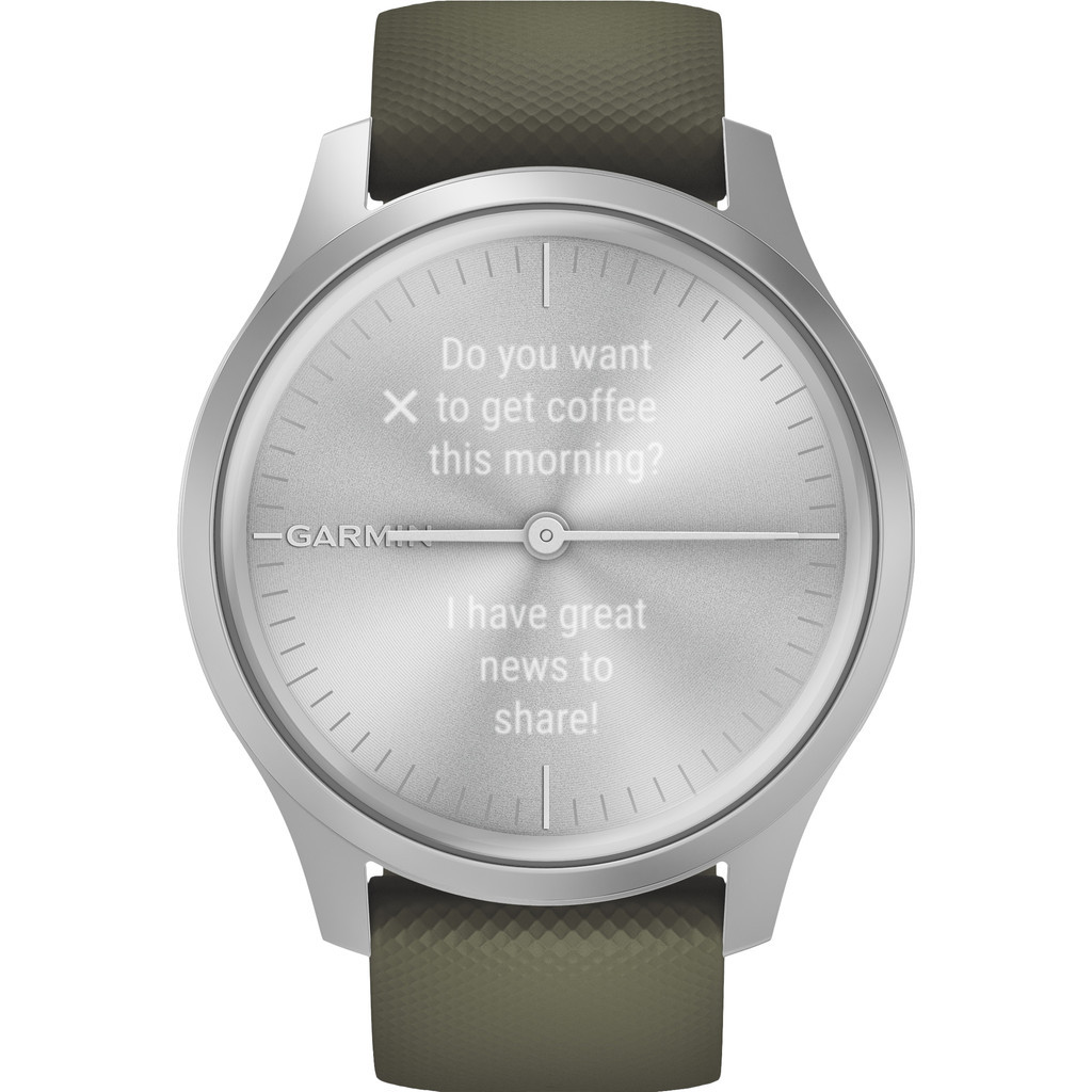 Garmin Vivomove Style - Zilver/Groen - 42 mm