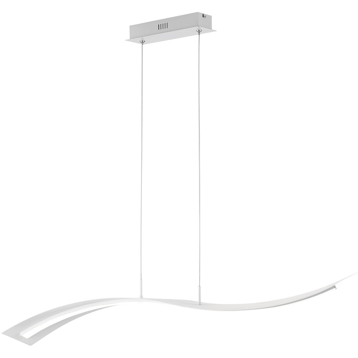 LED Hanglamp - Trion Salerna - 35W - Natuurlijk Wit 4000K - Dimbaar - Rechthoek - Mat Wit - Aluminium