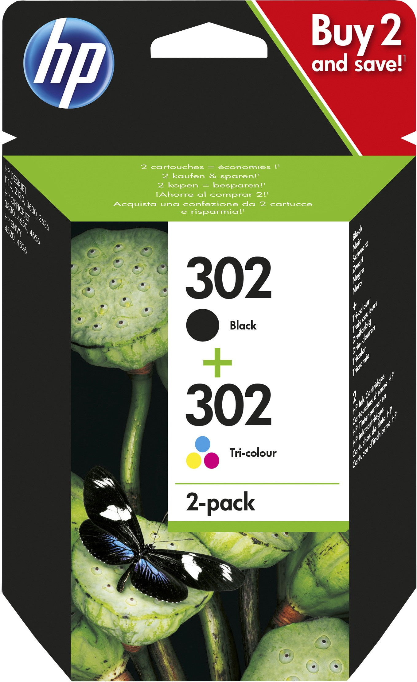 HP 302 Combo Pack Inkt