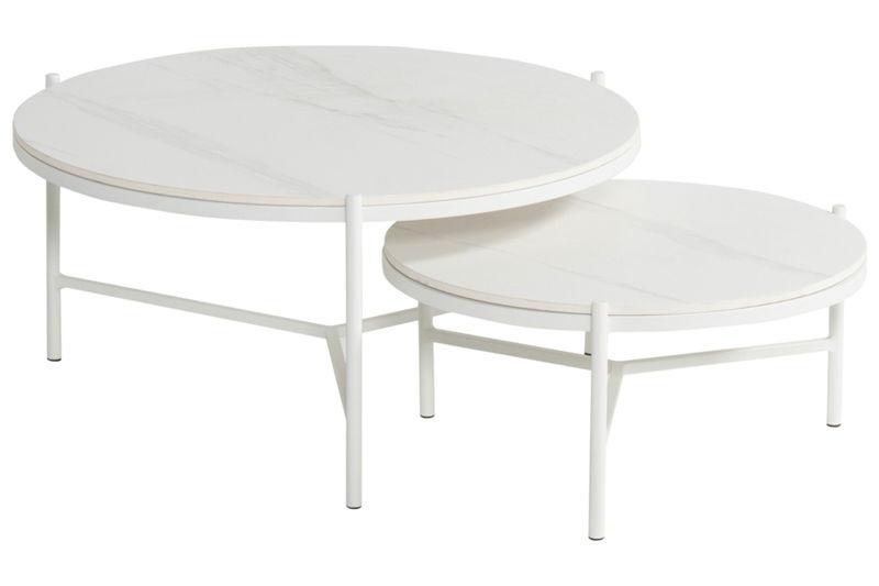 Carson koffietafel wit dia. 8 H 38 cm - Hartman