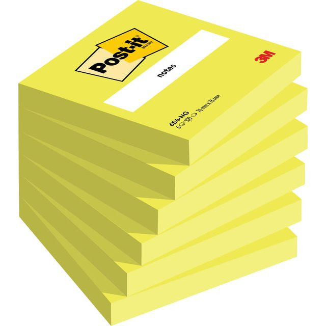 Memoblok 3M Post-it 654 76x76mm neon groen