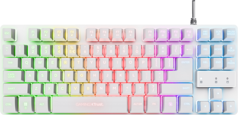 Trust GXT833W Thado TKL Gaming Toetsenbord Qwerty Wit