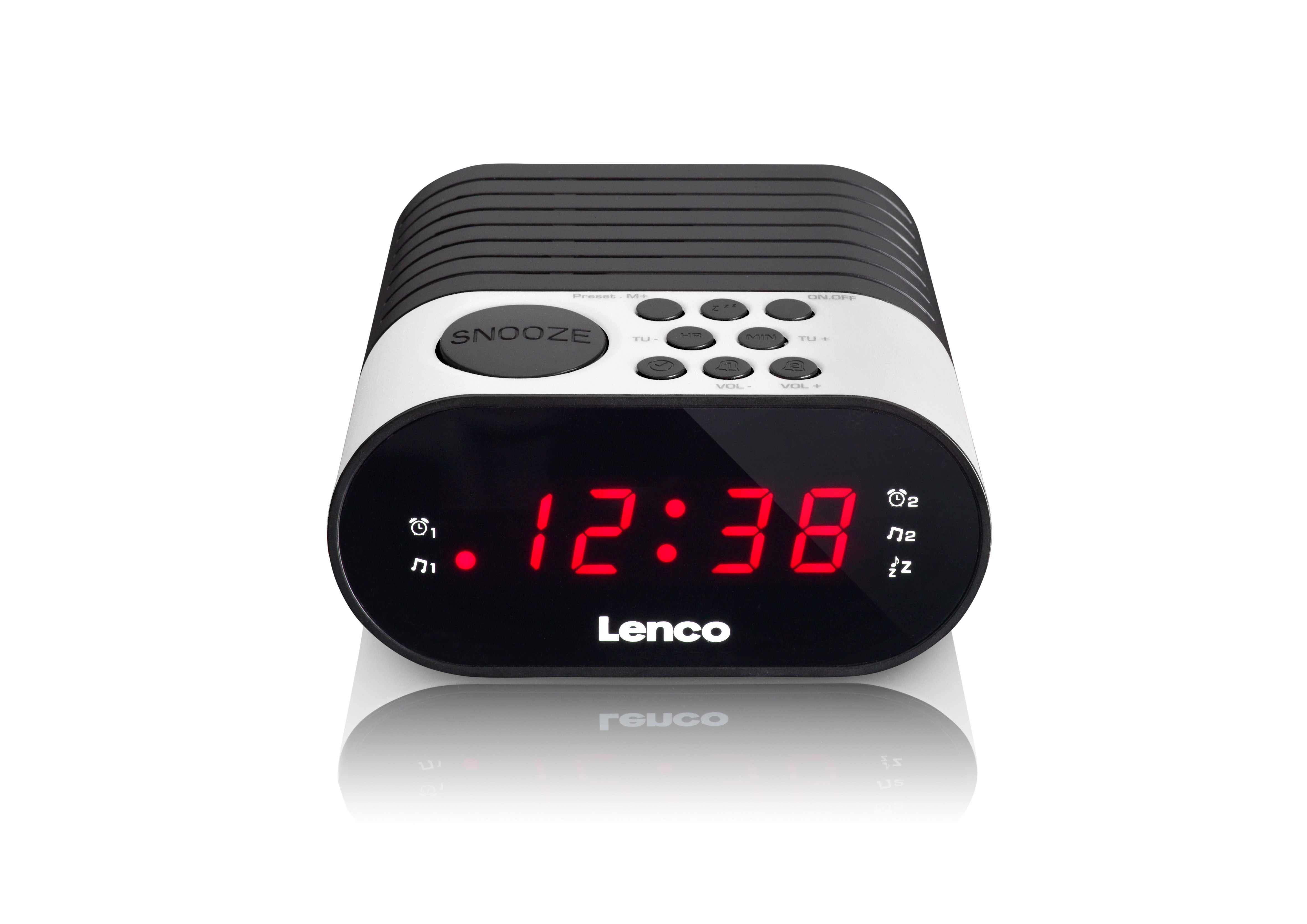 Lenco CR-07 Wekker radio Wit