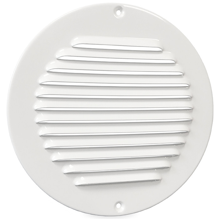 Aluminium Rond Schoepenrooster Wit Opbouw - 175mm (1-r175w)