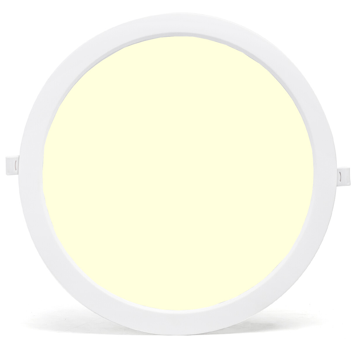 LED Paneel - Downlight - Aigi - Warm Wit 3000K - 24W - Ø30 - Inbouw - Rond - Wit - Flikkervrij