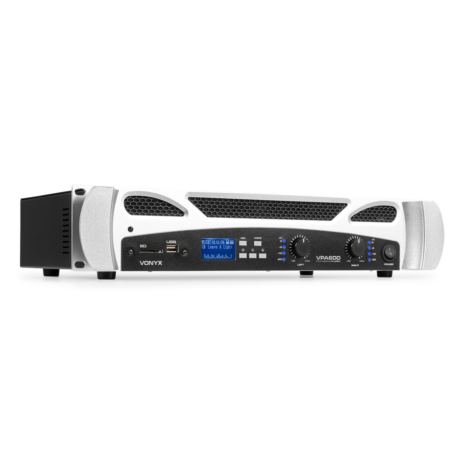 Vonyx VPA600 versterker 2x 300W met Bluetooth en mp3 speler