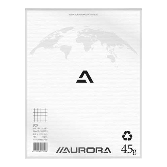 Kladblok Aurora 210x270mm ruit 5x5mm 200vel | 5 stuks