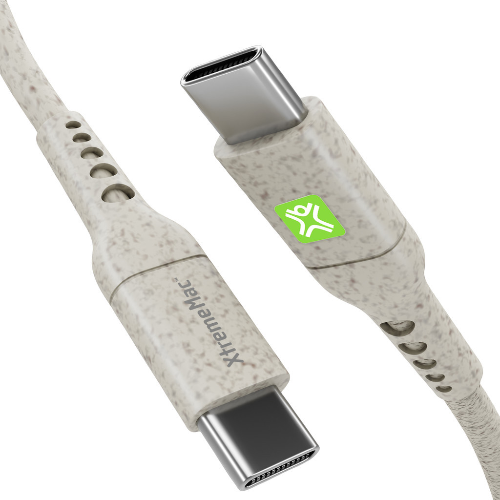 XtremeMac Eco Line Usb C naar Usb C Kabel 1m Kunststof Crème