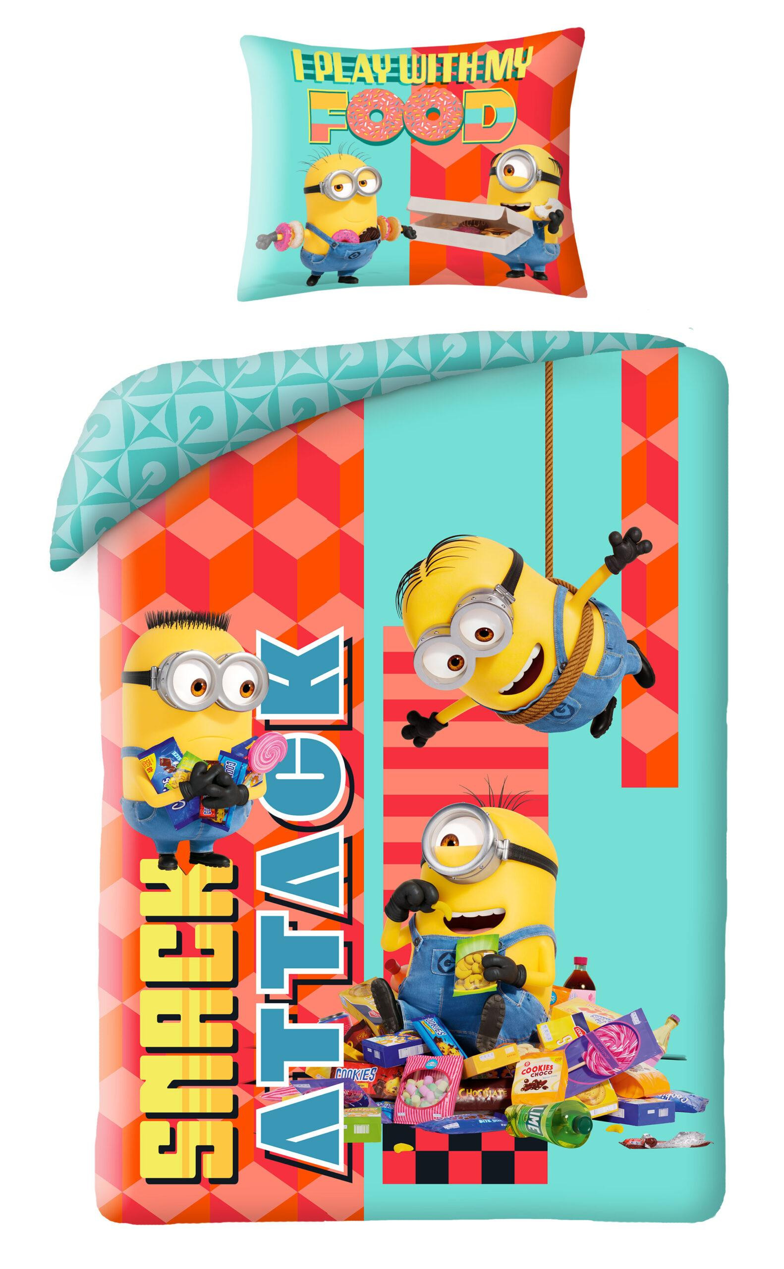 Minions Dekbedovertrek Snack Attack - 140 x 200 cm - polyester