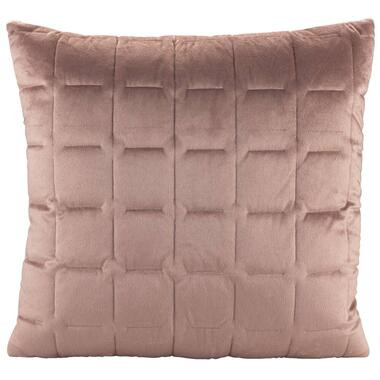 Sierkussen Britt - oud roze - 45x45 cm - Leen Bakker