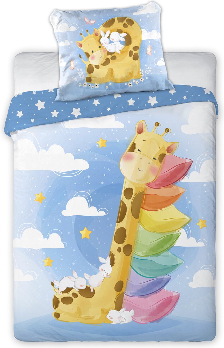 Baby dekbedovertrek Cuddle Giraf 100x135 cm