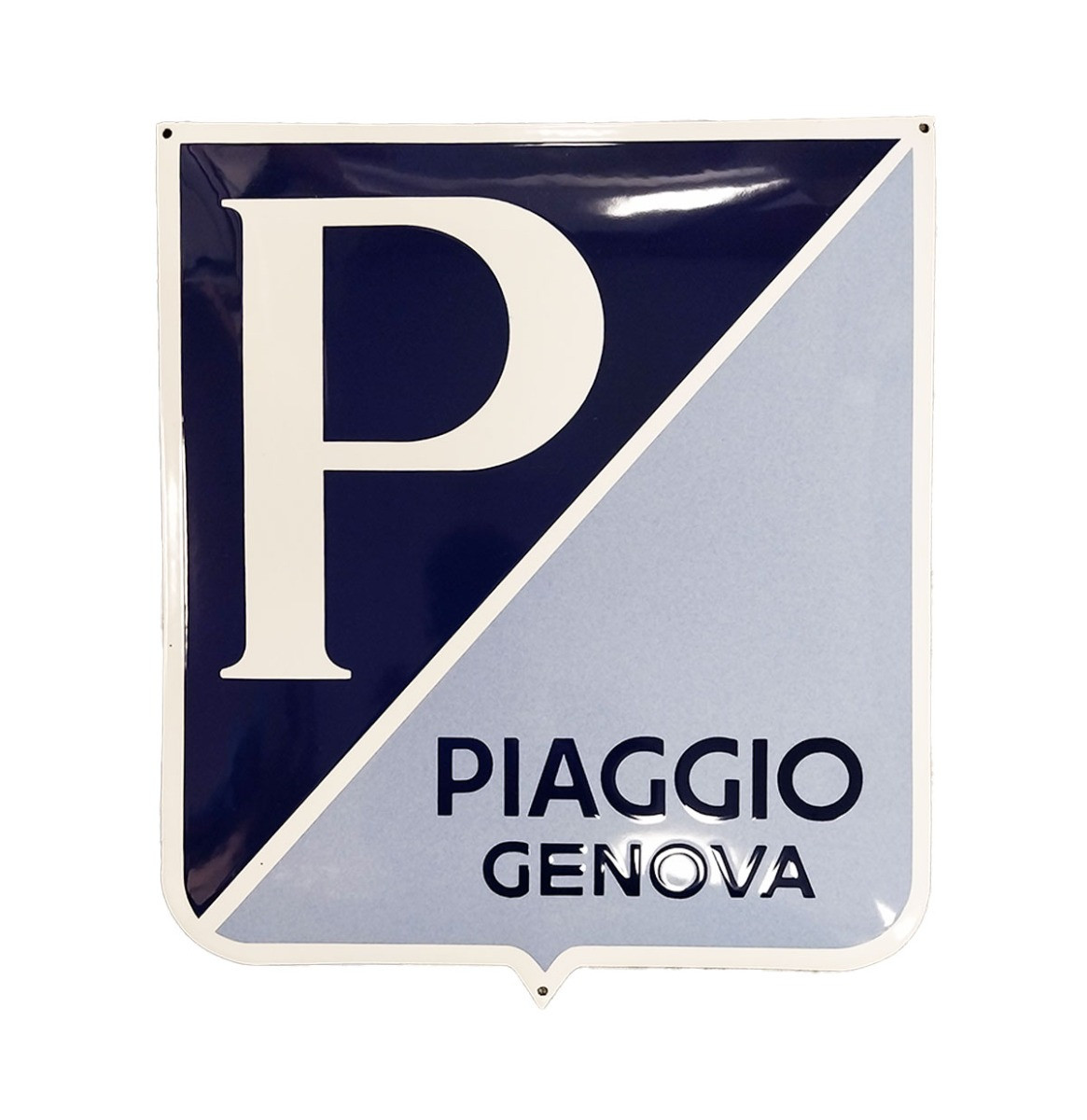 Piaggio Logo Emaille Bord - 40 x 37cm