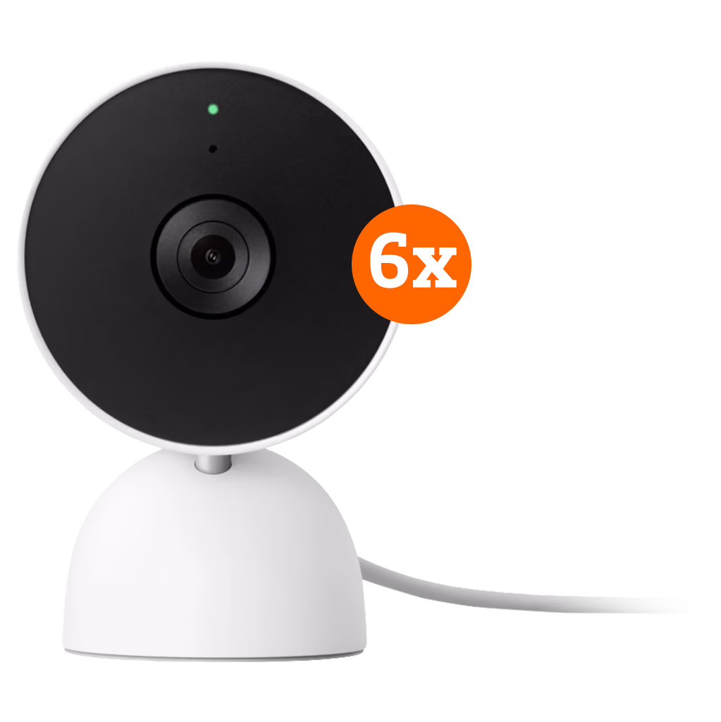 Google Nest Cam Indoor Wired 6-pack