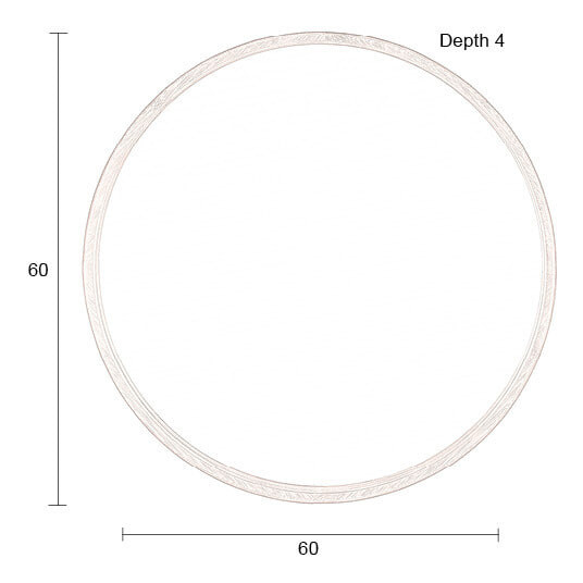 Dutchbone Ronde Spiegel 'Caroun' Bamboe, 60cm