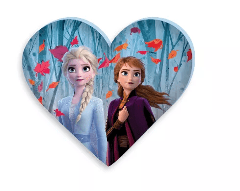 Frozen sierkussen Elsa en Anna Heart - 35 x 30 cm