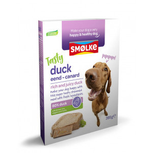 Smølke Tasty Duck vers gestoomde eend nat hondenvoer 10 x 395 g