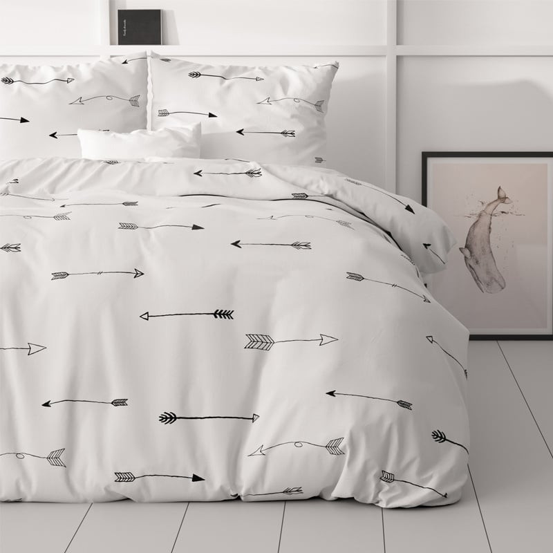 Dekbedovertrek Risma Dekbedovertrek - Lits-Jumeaux (240x220 cm) - Wit Polyester-katoen - Dessin: - Sleeptime Elegance - Dekbed-Discounter.nl