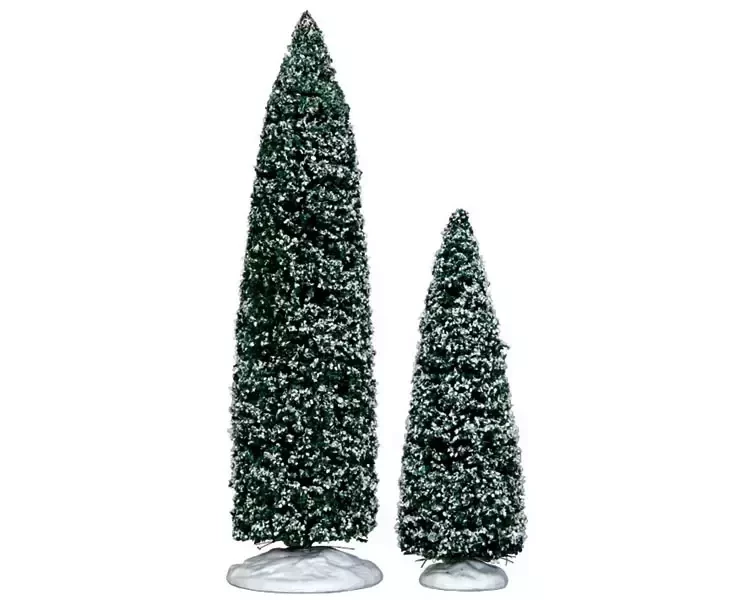 Lemax Snowy juniper tree large and medium