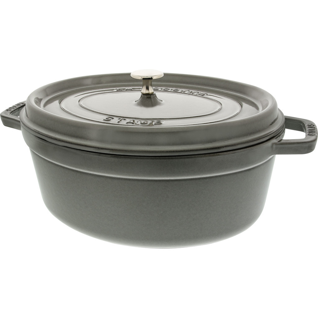 Staub Ovale Stoof-/Braadpan 31 cm Grafietgrijs