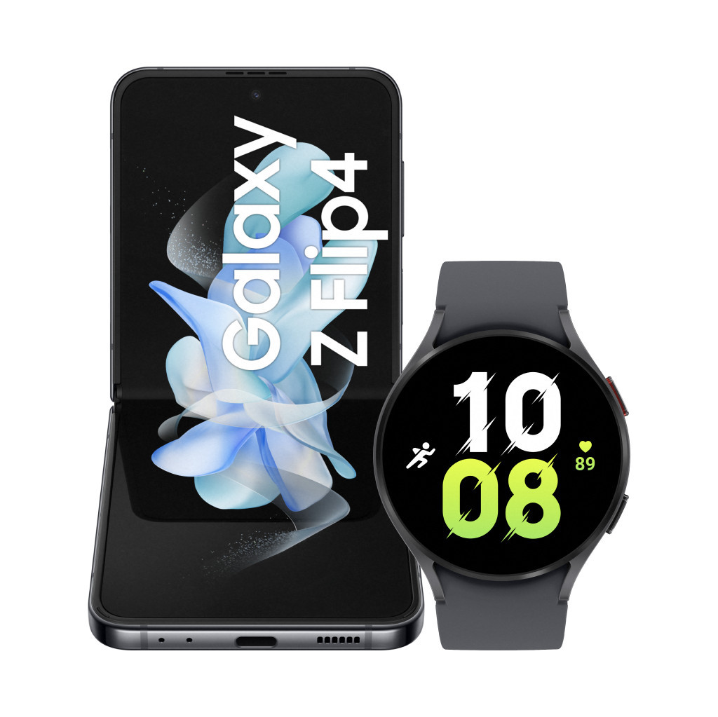 Samsung Galaxy Z Flip 4 128GB Grijs 5G + Samsung Galaxy Watch 5 Zwart 44mm