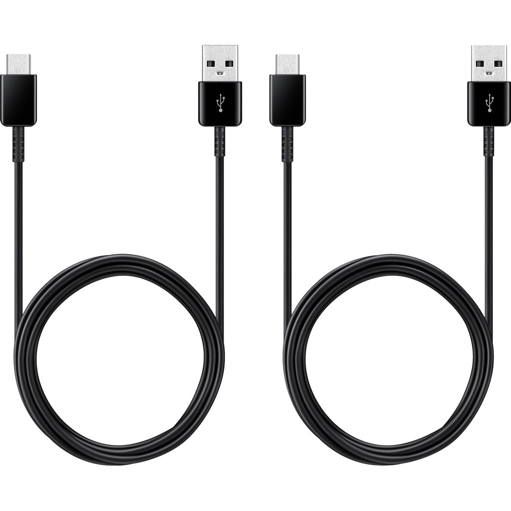 Samsung Usb A naar Usb C Kabel 1,5 Kunststof Zwart Duo Pack