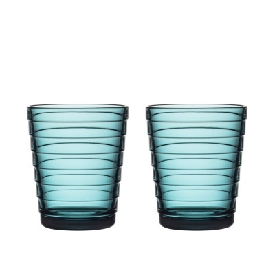 Iittala Aino Aalto Waterglas 0,22 l Zeeblauw, per 2