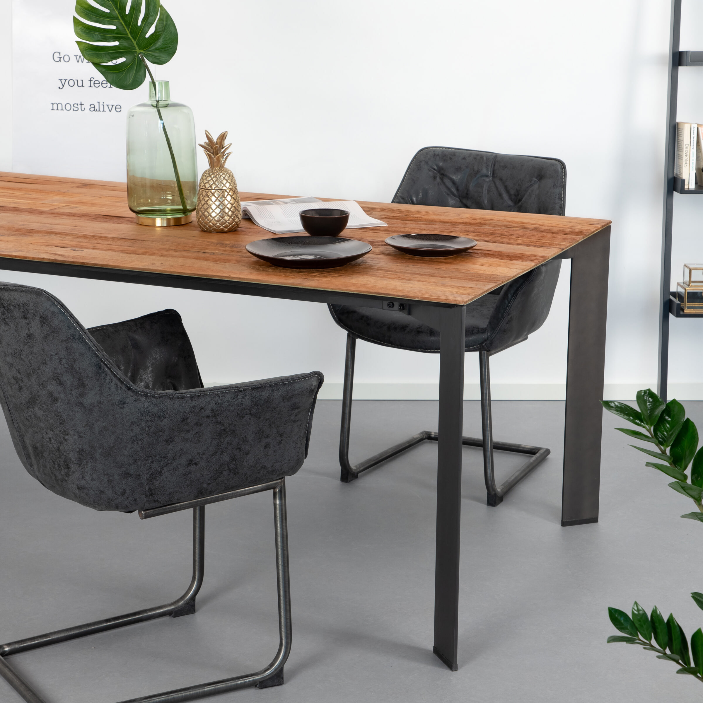 Sohome Industriële Eettafel Werner - Hout