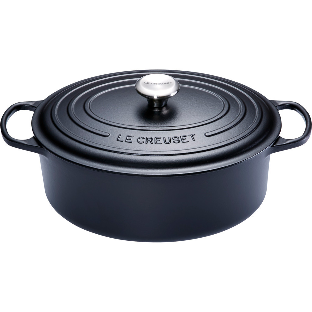 Le Creuset Ovale Braadpan 31 cm Mat Zwart