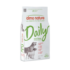 Almo Nature Daily met rund en rijst hondenvoer 12 kg