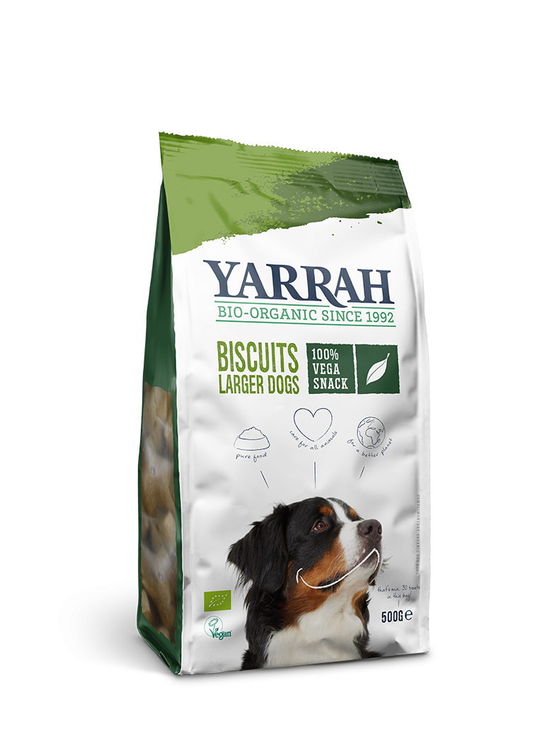 Yarrah biologische vegan hondenkoekjes voor grotere honden 500gr