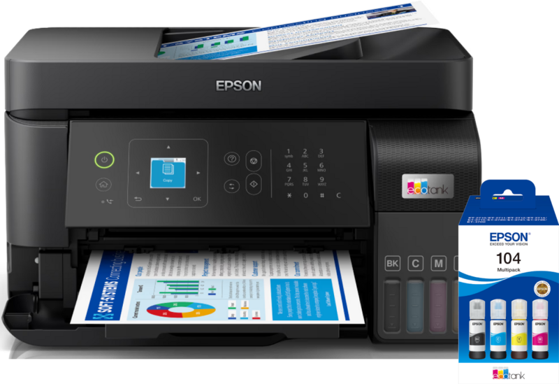 Epson EcoTank ET-4810 + 1 set extra inkt