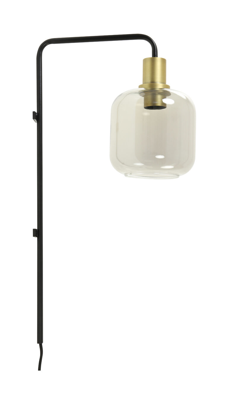 Light & Living Wandlamp Lekar - Antiek Brons/Smoke