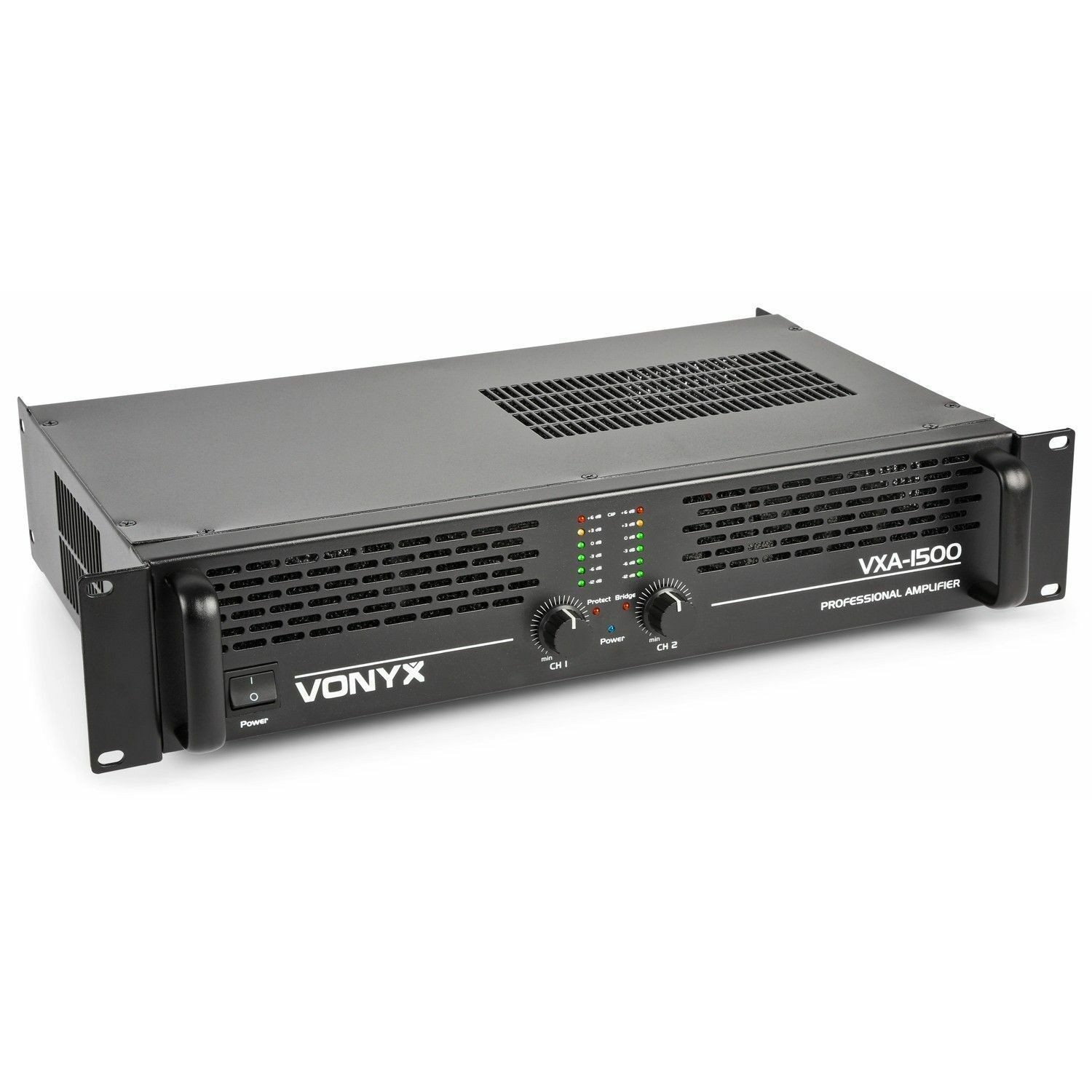 Vonyx VXA-1500 PA versterker 2x 750W met Brugschakeling