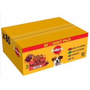 Pedigree Adult Selection in gelei multipack natvoer hond (100 g) 1 verpakking (80 x 100 g)