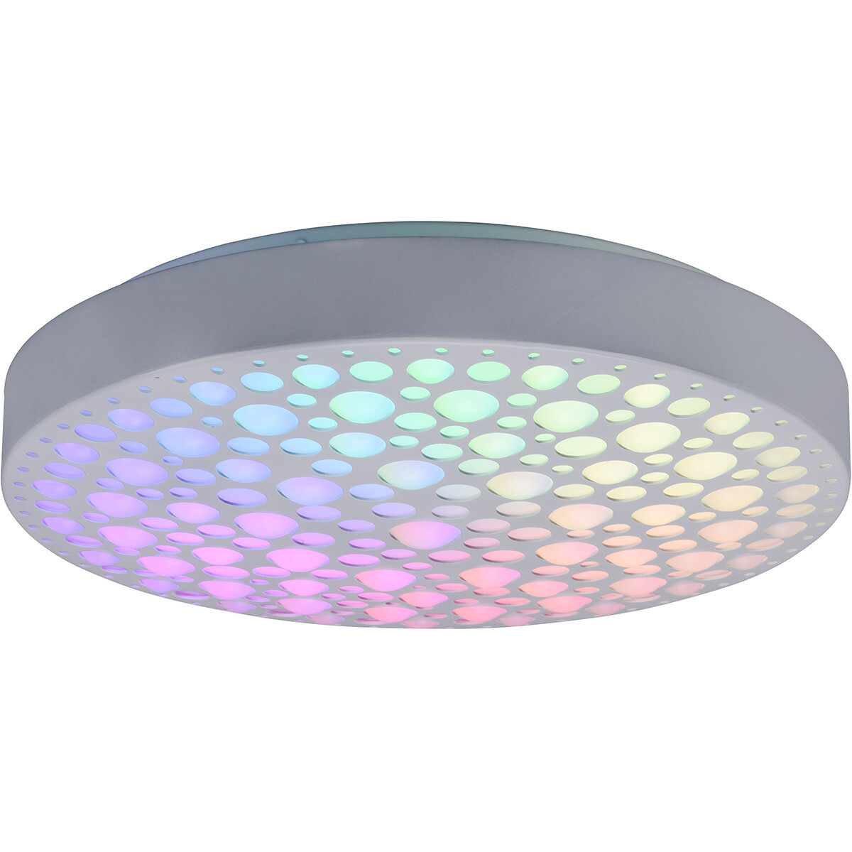 LED Plafondlamp - Plafondverlichting - Trion Carol - 22W - Aanpasbare Kleur - RGB - Afstandsbediening - Dimbaar - Rond - Mat Wit - Kunststof