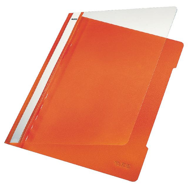 Snelhechter Leitz standaard A4 PVC oranje | 25 stuks