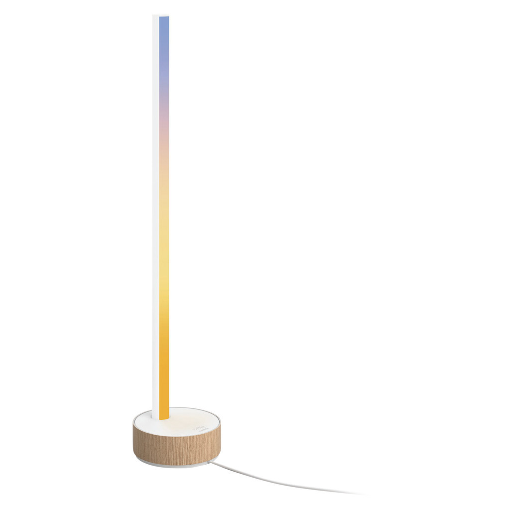 Philips Hue gradient Signe tafellamp - wit en gekleurd licht - houtkleurig