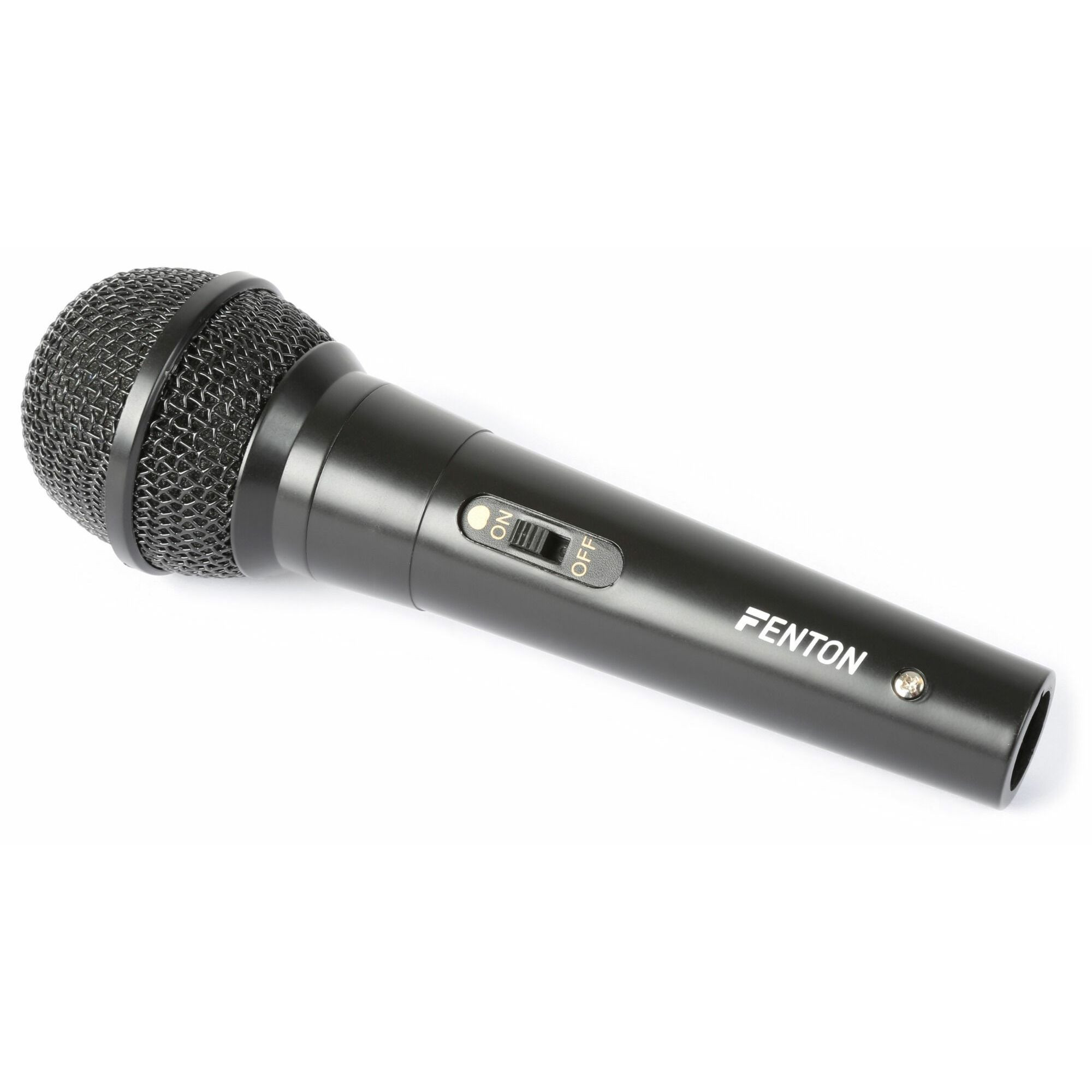 Fenton DM100 zwarte dynamische microfoon voor o.a. karaoke en DJ&apos;s