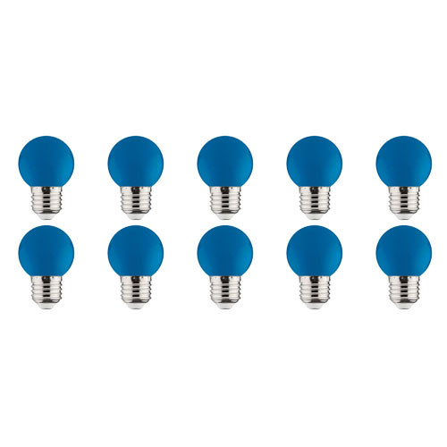 LED Lamp 10 Pack - Romba - Blauw Gekleurd - E27 Fitting - 1W