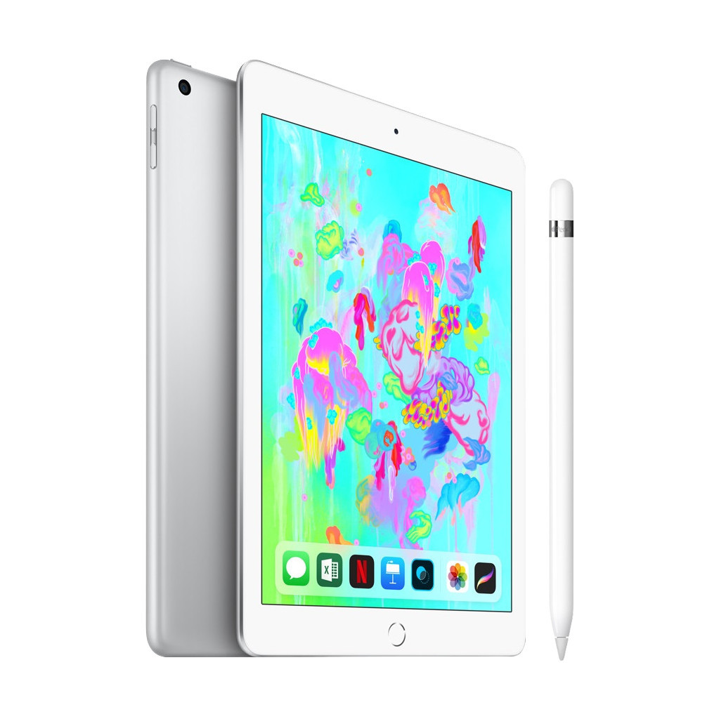 Refurbished iPad (2018) 32 GB Wifi Zilver + Apple Pencil