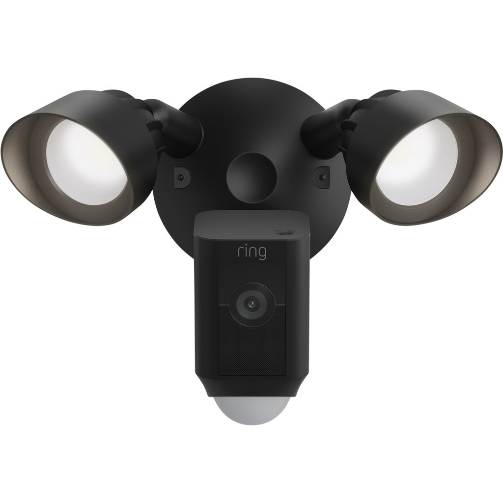 Ring Floodlight Cam Wired Plus Zwart