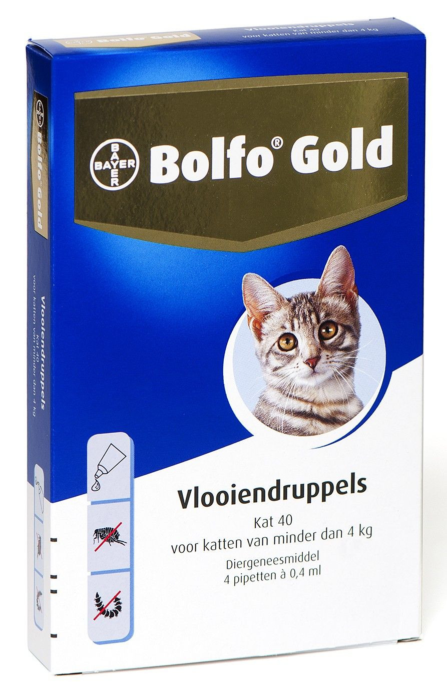 Bolfo Gold Spot-On 40 kat tot 4kg - 4 pip