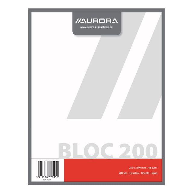 Kladblok Aurora 210x270mm 200vel blanco | 5 stuks