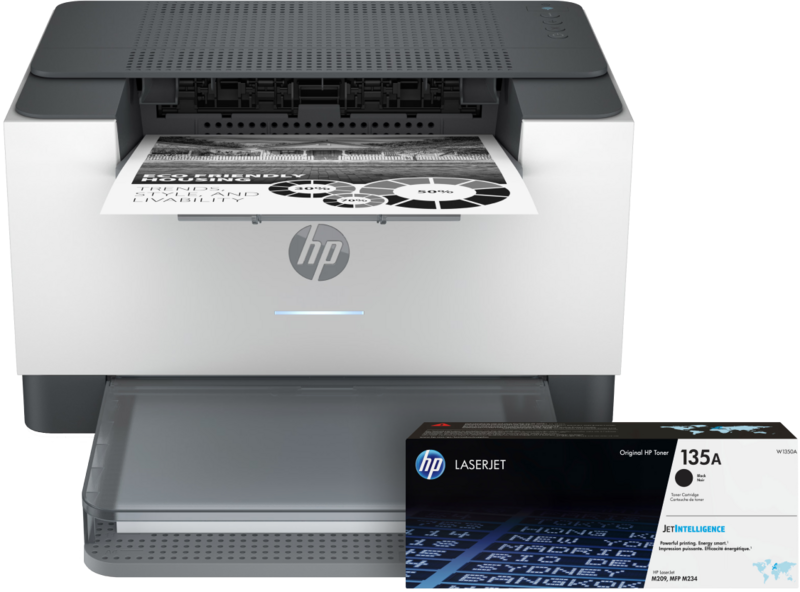 HP LaserJet M209dw + 1 extra zwarte toner