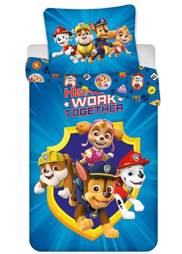 PAW Patrol Dekbedovertrek Hero&apos;s Work Together 140 x 200 cm - 65 x 65 c